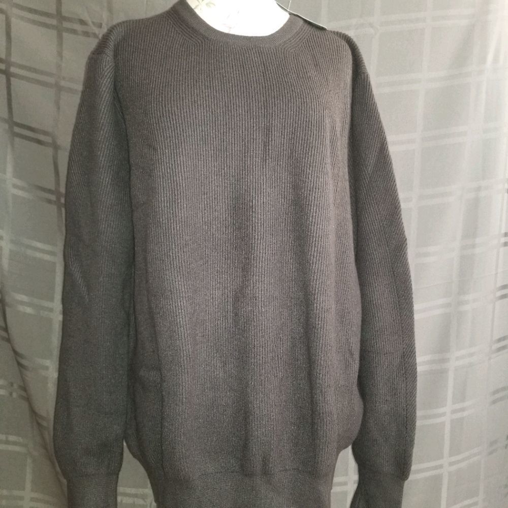 Ninovino Mens Grey Ribbed Sweater NWOT Large